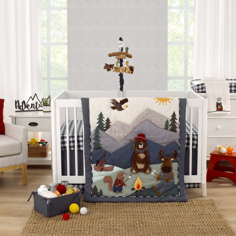 NoJo Into the Wilderness Timmons 4 Piece Crib Bedding Set