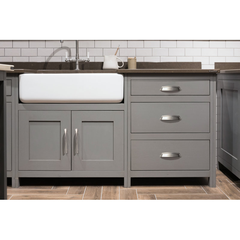 Brushed Nickel Modern Cup Cabinet Pull with Mounting Hardware