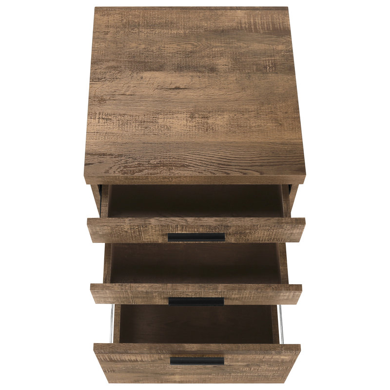 Brown Office File Storage Cabinet - Mobile With Construction And Drawers Rolling For Laminate Exterior