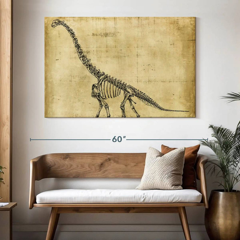 Étude du brachiosaure Brampt, H 34 po x l 51 po