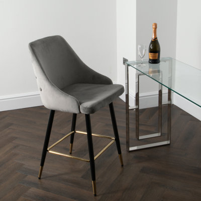 Olmitz Upholstered Counter Stool with Metal Frame