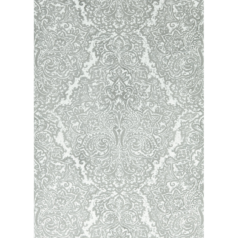 Aurelia Wallpaper, French Gray/Silver