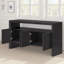 Buffet 60 po, console moderne à 4 portes avec tablette ouverte, buffet en placage de pin et meuble télé avec portes à fermeture en douceur 60 po-114234751