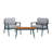 Ibon 2 - Person Patio Dining Set with Rectangular Table , Cushions Included