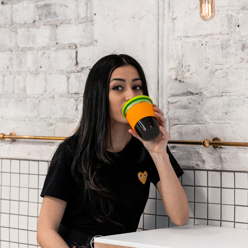Drink Pod Plastic Travel Mug, Autumn/Orange