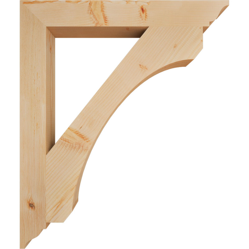 Support en bois rustique traditionnel BKTLEC01, Douglas (lisse), H 38 po x l 3,5 po x P 32 po