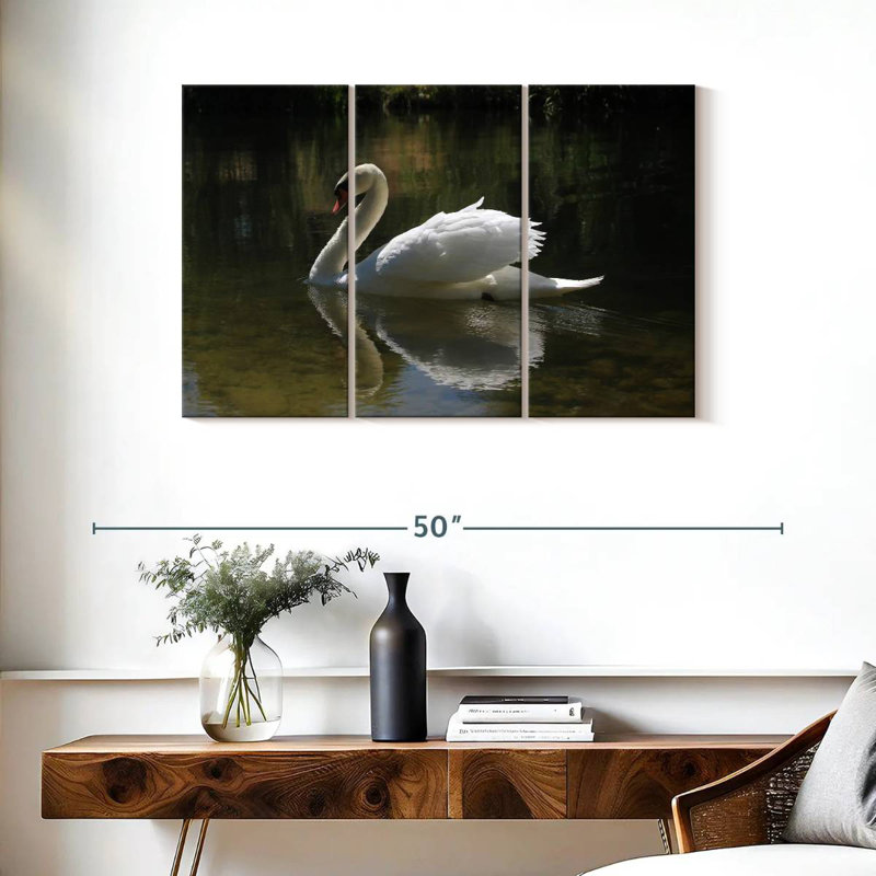Swan Lake Reflection, 24" H x 38" W