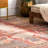 Rizer Southwestern Tasseled Handmade Flatweave Rust/Cream/Pink Rug-2129610120