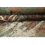 Tapis vert / brun noué à la main de conception unique 6 pi 2 po x 9 pi 2 po New Age