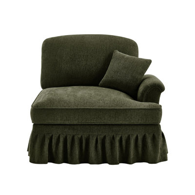 Canapé en chenille avec 1 coussin