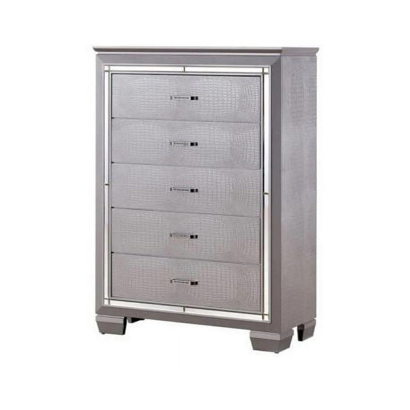 Commode contemporaine Bellanova, argent, Argent argent