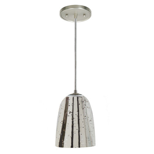 Baptiste 1 - Light Single Pendant, Polished Nickel