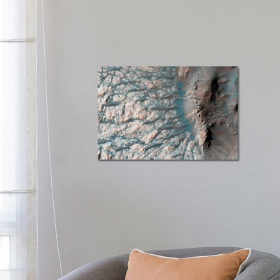Part of the Floor of a Large Impact Crater in the Southern Highlands on Mars 1 Piece Wrapped Canvas Wall Art
