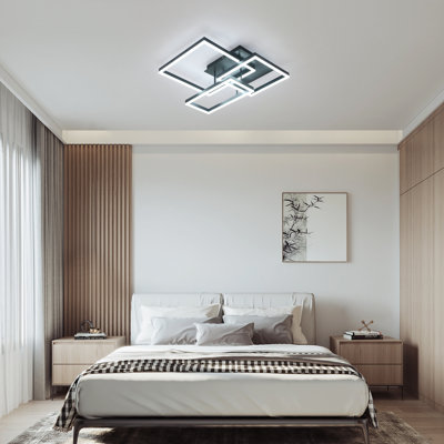 Square 60Cm LED Flush Mount With Remote