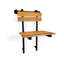 Banc de douche portatif en teck avec barre d'appui 18 po-131438200