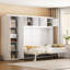 Grand lit avec commode intégrée et tiroirs de rangement intégrés