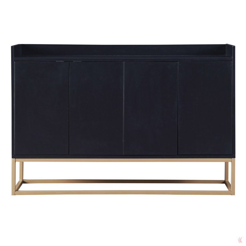 Luminara Modern Sideboard Buffet Cabinet with Large Storage Space, Black