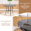 Table de salle à manger Kasandra 36 po pour 4 personnes, table de cuisine en faux marbre noir avec base en métal, table ronde encastrée, tables de cuisine et de salle à manger en bois pour petit coin-repas, appartement, salle à manger, salon-849808125