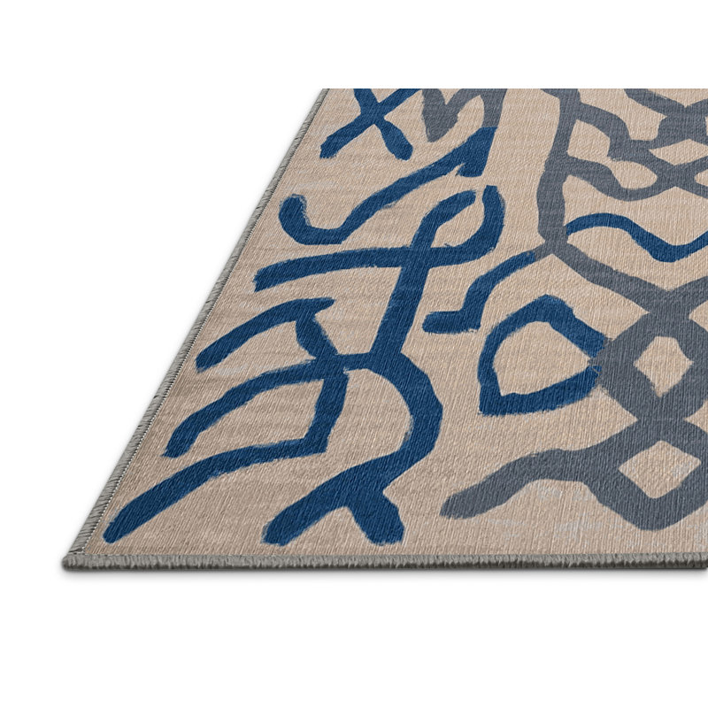 Machine Washable Gray Area Rug, Runner 2' x 5'