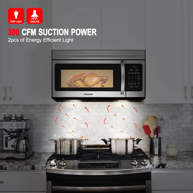 30 Inch Over-the-Range Microwave Oven with 1.6 Cu. Ft. Capacity Microwave Oven in Stainless Steel