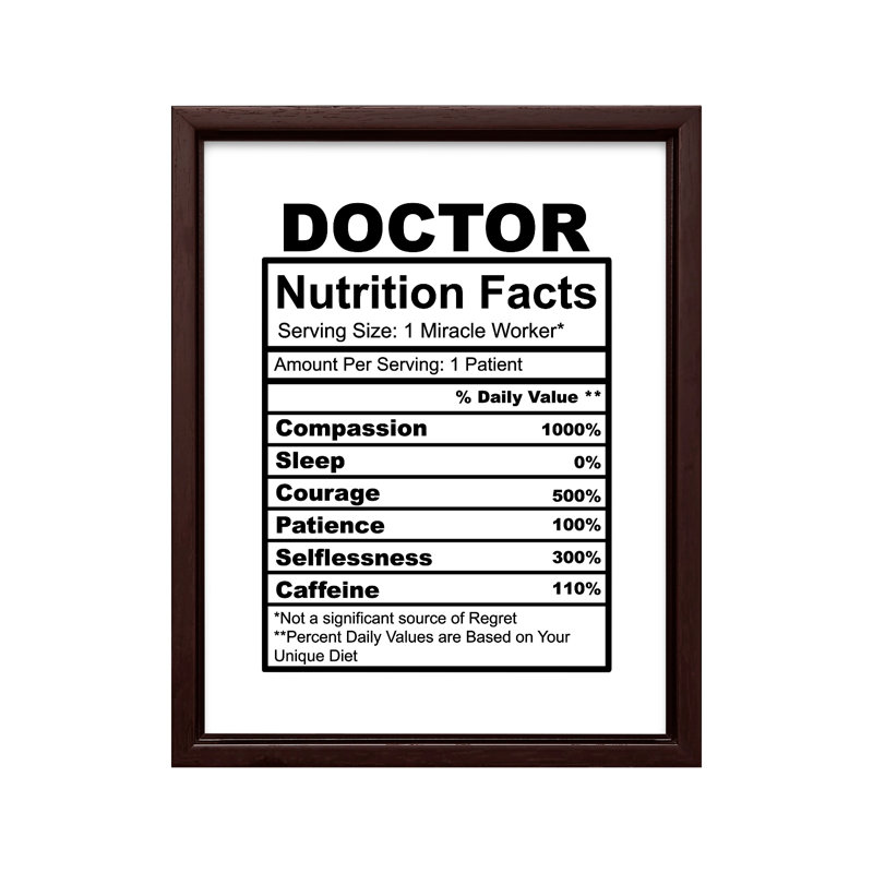 Doctor Nutts, Canevas, H 24 po x l 32 po, Encadrement brun