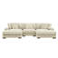 Grand canapé modulaire double rembourré en velours côtelé avec 3 sièges et coussins réglables en bois de couleur beige Canapé surdimensionné confortable Assemblage facile Aucun outil supplémentaire requis et sans effort