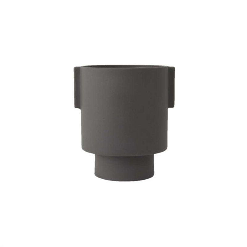 Inka Planter, 6.3" H x 5.91" W x 5.91" D, Gray