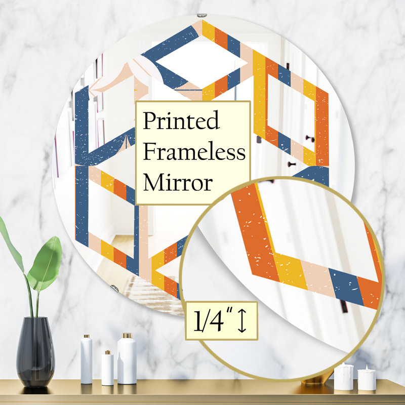 Miroir mural Hexagon Star, H 31,5 po x l po