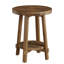 Table de bout ronde en bois massif 19,7 pouces avec rangement ouvert-1783565831