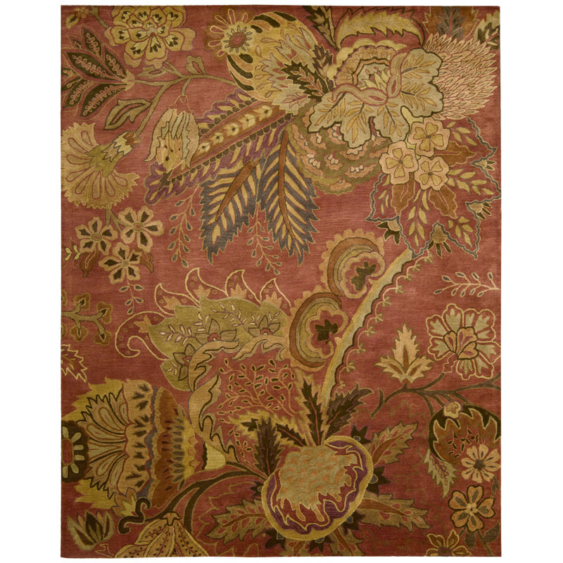 Morgan Wool Floral Indoor Rug, Rectangle 7'9" x 9'9"