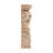 4 in x 3-7/8 in x 1 in Unfinished Acanthus Wood Onlay Capital Wood Applique-75104869