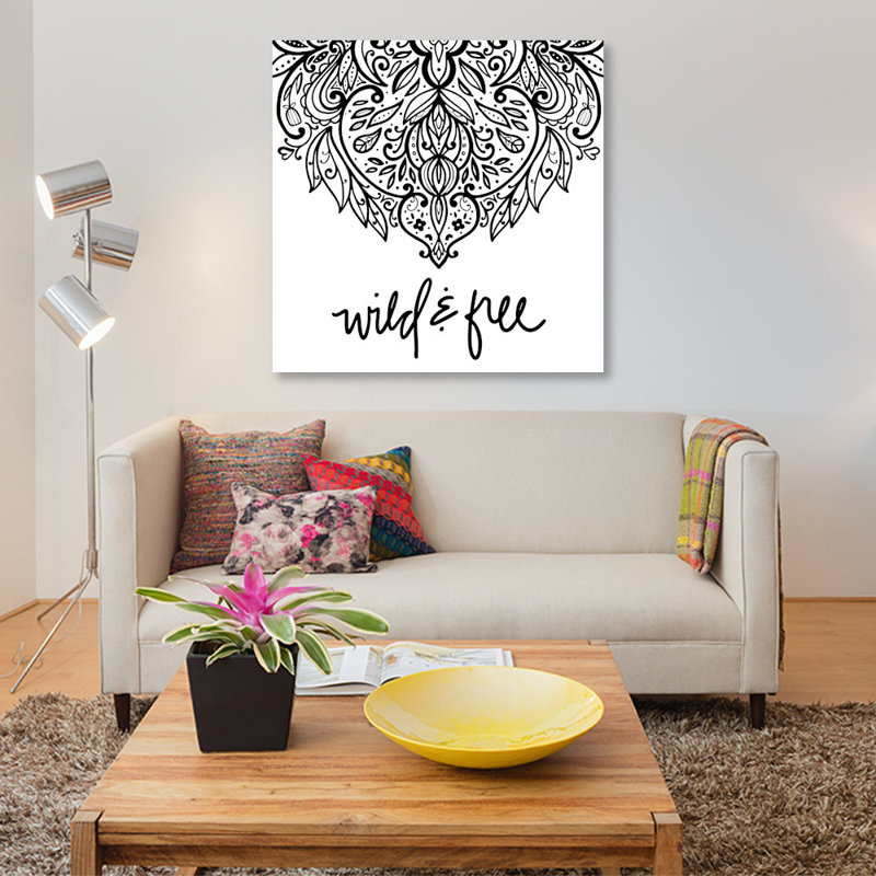 « wild & free daydreamer i », impression sur toile, H 37 po x l 37 po x P 1,5 po, Toile tendue, Pas de tapis