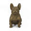 Sculpture de jardin bouledogue français, décor de chien extérieur doré rustique (aucun assemblage requis)