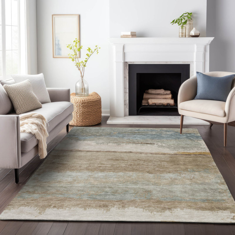 Machine Washable Indoor/Outdoor Colman ACN2156 Modern Rug, Rectangle 8' x 10'