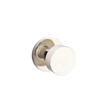 Ensemble de mortaise intérieure Emtek avec rosette à disque et bouton rond (gauche)