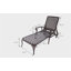 Chaise longue en aluminium coulé brun 1Pcs-389831785