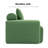 Green Corduroy L-shaped Sectional Sofa With 1 Ottoman-324074567