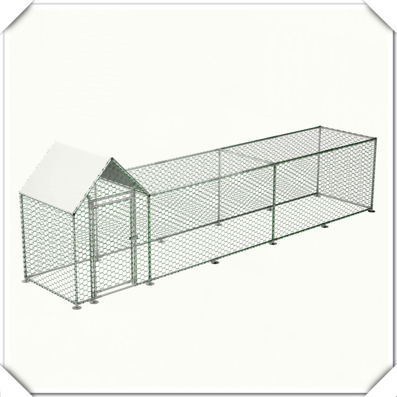 Cage en métal pour poulailler, H 59,6 po x l 42,2 po x P 196 po