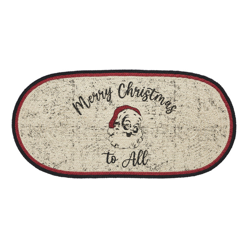 Jolly Ole Santa Indoor Rug, Oval 1'5" x 3'