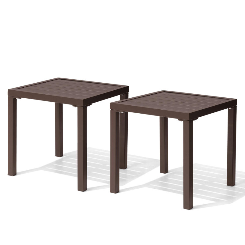 Square Side/End Table, Brown