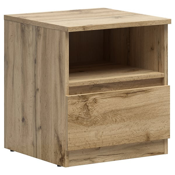 Tashawnna 45 cm W Bedside Table, Oak Wotan