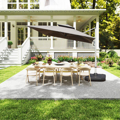 Parasol carré en porte-à-faux 10 'x 10' avec mât central (base non incluse)
