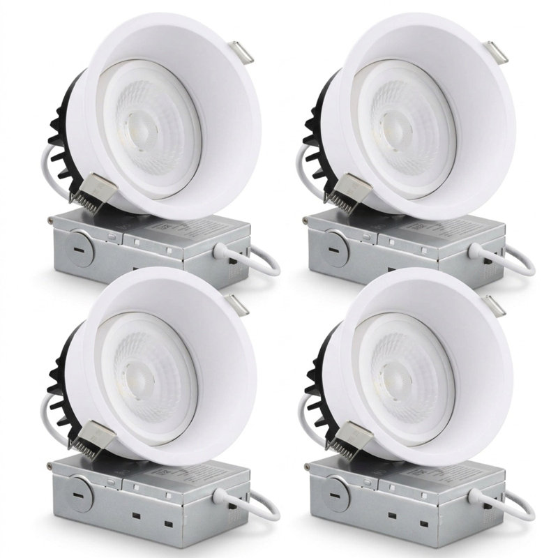 Luminaire encastré à DEL à abat-jour profond de 14 po avec éclairage ultra-étroit LumeX 4 po