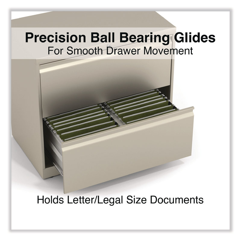 Putty 2-Drawer Lockable Mobile Legal Size File Cabinet