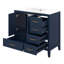 Meuble-lavabo de 36 po avec lavabo en céramique, ensemble de meuble-lavabo autoportant avec 4 tiroirs de tailles différentes et porte à fermeture en douceur-374364302