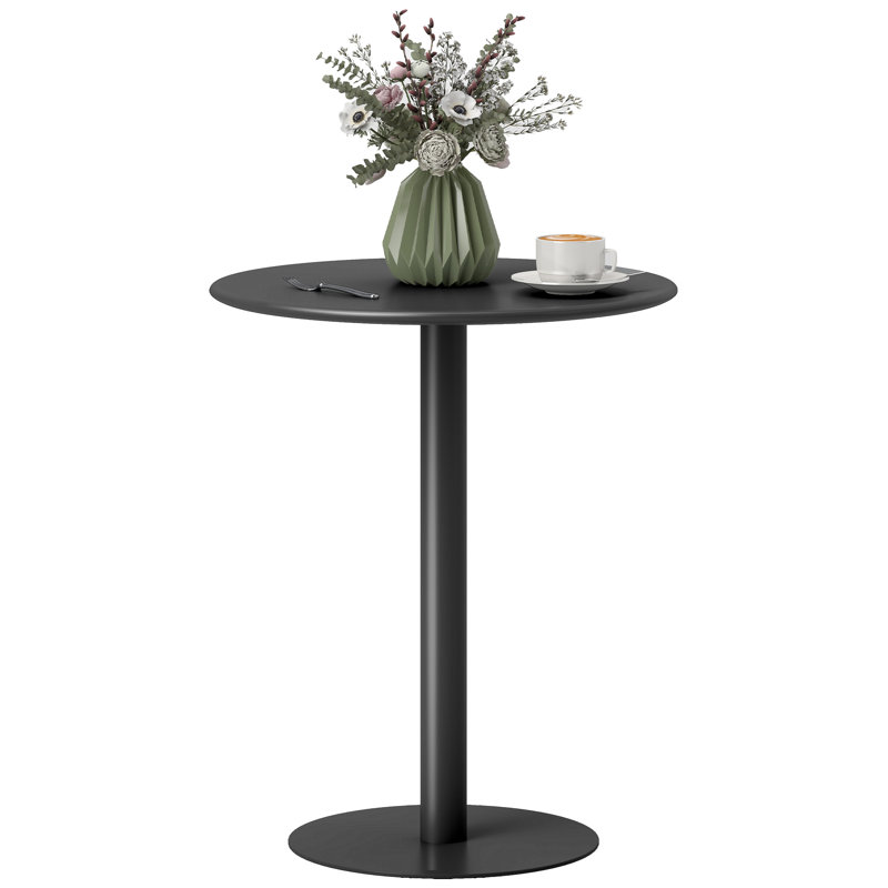 Round Metal Dining Table, Black