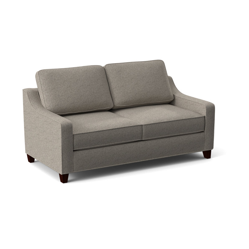 Clark 74" Square Arm Sofa with Reversible Cushions, Empire Mahogany, Ridgecrest Meadow