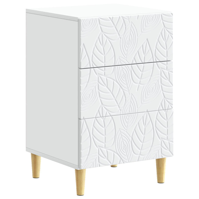 43cm W Solid Wood Bedside Table