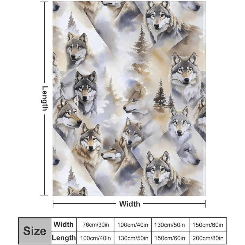 Couverture du loup, 101,6 x 127 cm, 9.84" L x 11.84" W