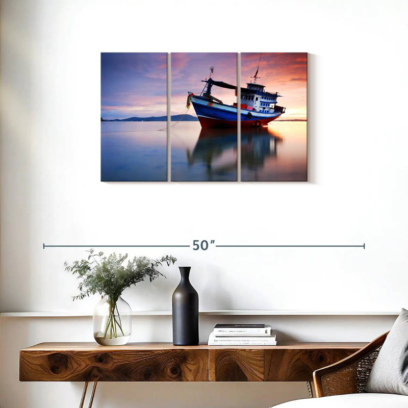 Mehar Thailand Fishing Boat, 20" H x 33" W